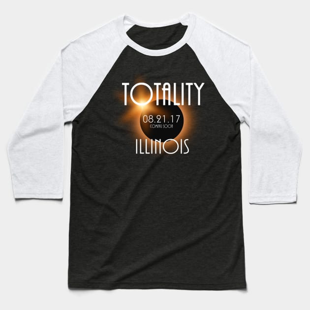 Total Eclipse Shirt - Totality ILLINOIS Tshirt, USA Total Solar Eclipse T-Shirt August 21 2017 Eclipse T-Shirt Baseball T-Shirt by BlueTshirtCo